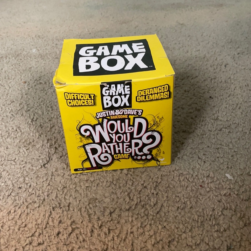 I am selling a would you rather? Game